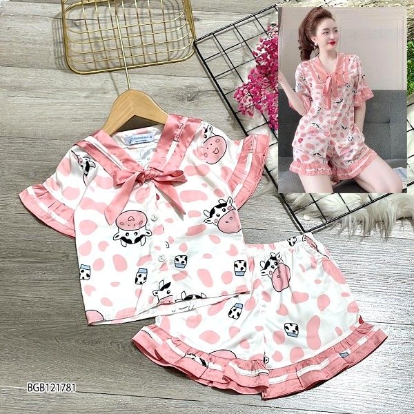 [XẢ KHO] Pijama đùi bò sữa dễ thương cho bé gái BGB121779