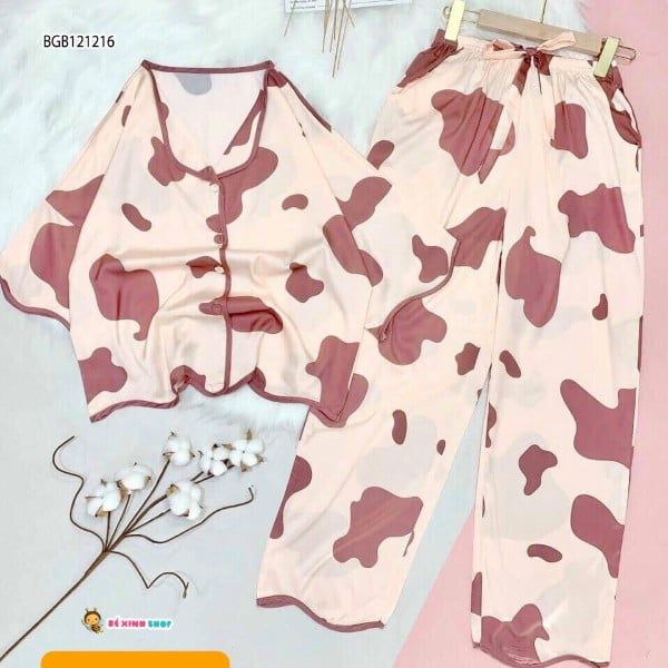 [XẢ KHO]Pijama bò sữa dễ thương cho bé gái BGB121215