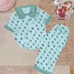 [XẢ KHO] Pijama chấm bi cổ sen dễ thương cho bé gái BGB121600