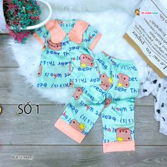 Pijama chữ hình dễ thương cho bé gái BGB121484