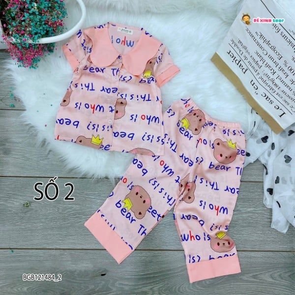 Pijama chữ hình dễ thương cho bé gái BGB121484