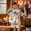 Pijama ngắn cổ nơ in lừa dễ thương cho bé gái BGB121606