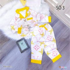 Pijama dài tay LV dễ thương cho bé gái BGB121697