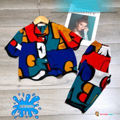 Bộ pijama phối màu dễ thương cho bé gái BGB121531