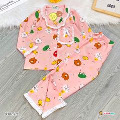 Set pijama bèo họa tiết dễ thương cho bé gái BGB121278