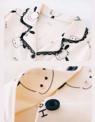 Pizama lụa dài mặc nhà dễ thương cho bé gái BXG1243