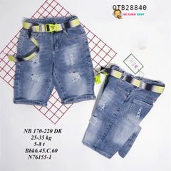 Quần lửng Jean Bibi kèm phụ kiện ĐẠI (24-36kg) dễ thương cho bé trai QTB28839