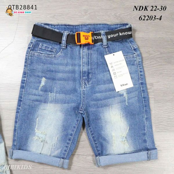 Quần lửng Jean Bibi kèm phụ kiện ĐẠI CỒ (34-56kg) dễ thương cho bé trai QTB28841