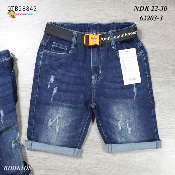 Quần lửng Jean Bibi kèm phụ kiện ĐẠI CỒ (34-56kg) dễ thương cho bé trai QTB28841