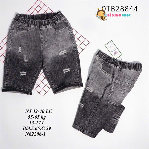 Quần lửng Jean Bibi size CỒ (54-66kg) dễ thương cho bé trai QTB28843