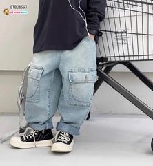 [XẢ KHO] Quần jean túi hộp hiphop Win dễ thương cho bé trai BTB28597