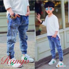 [XẢ KHO] Quần jeans dài bo nút dễ thương cho bé trai QTB196758