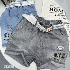 Quần Sort Jeans In Chữ NYC (KHÔNG KÈM NỊCH) Dễ Thương Cho Bé Trai Phối Đồ QTB196907