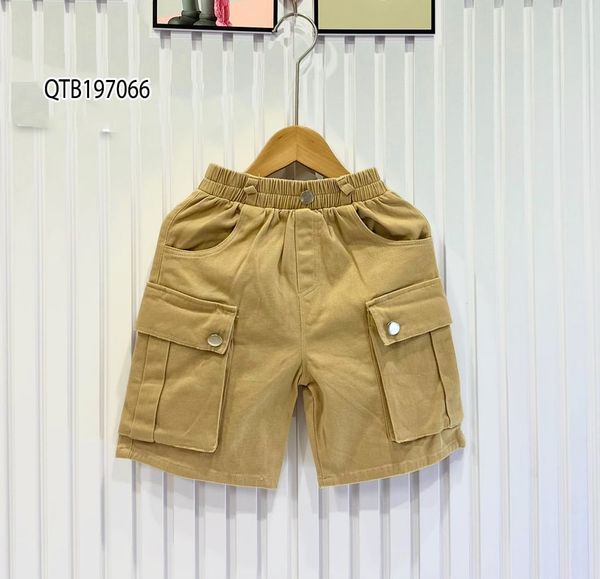 Quần SHORT  kaki túi hộp dễ thương cho bé trai mix đồ QTB197064