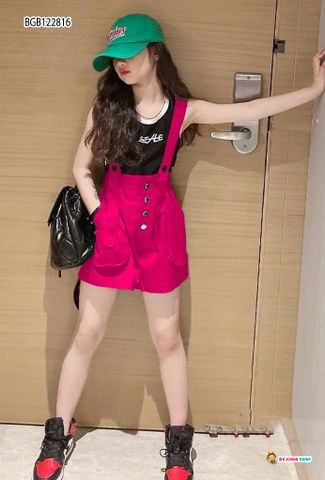 Set áo yếm đùi kaki dễ thương cho bé gái BGB122816