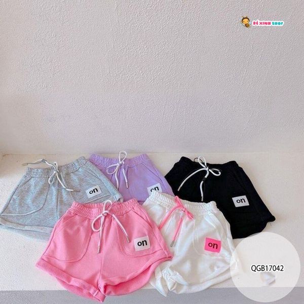 [XẢ KHO] Quần sort túi chữ ON dễ thương cho bé gái QGB17042