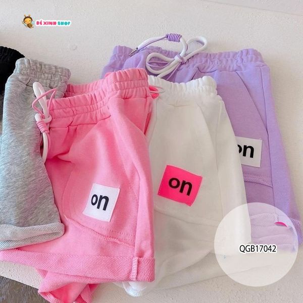 [XẢ KHO] Quần sort túi chữ ON dễ thương cho bé gái QGB17042
