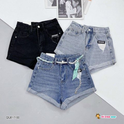Quần sort jeans dễ thương cho bé gái QGB17100