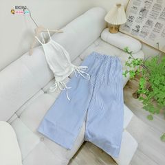 Quần ống suông vân sọc dễ thương cho bé gái BXG962