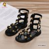 Sandal chiến binh cổ cao đen dễ thương cho bé OTG100412