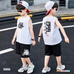 [XẢ KHO] Set sát nách hoa văn OCEAN cho bé trai ngày hè BXG091