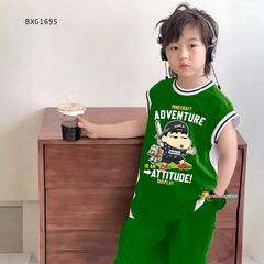 Bộ sát nách mùa hè Shin Minecraft dễ thương cho bé trai BXG1695