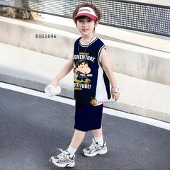 Bộ sát nách mùa hè Shin Minecraft dễ thương cho bé trai BXG1695