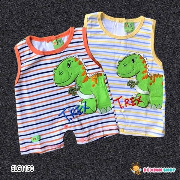 Liền quần sát nách khủng long T.Rex cho bé 0 - 9 tháng SLG1148