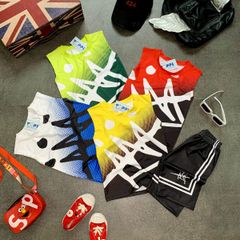 [XẢ KHO] Bộ sát nách thể thao phối màu dễ thương cho bé trai BTB24846