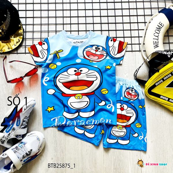 Bộ thun 3D hoạt hình dễ thương cho bé trai BTB25875