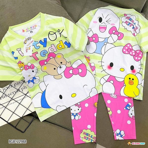 Bộ thun quần dài 3D dễ thương cho bé gái BGB122988