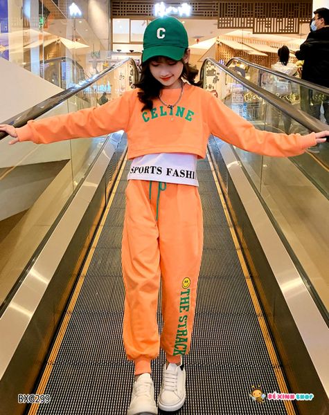 Set dài tay thu đông 3 món CELENI dễ thương cho bé gái BXG298