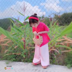 Set áo bà ba vân hoa (KHÔNG KÈM PHỤ KIỆN) dễ thương cho bé gái BXG882