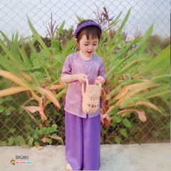 Set áo bà ba vân hoa (KHÔNG KÈM PHỤ KIỆN) dễ thương cho bé gái BXG882