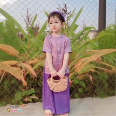 Set áo bà ba vân hoa (KHÔNG KÈM PHỤ KIỆN) dễ thương cho bé gái BXG882