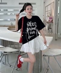 Bộ áo thun phối chân váy ren dễ thương cho bé gái BGB123916