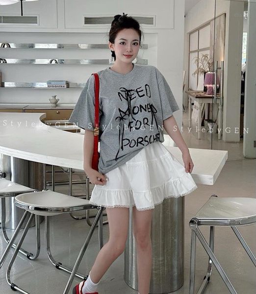 Bộ áo thun phối chân váy ren dễ thương cho bé gái BGB123916