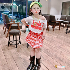 [XẢ KHO] Set áo Louis chân váy kèm chip dễ thương cho bé gái BGB123283