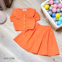 Set áo cổ sen chân váy kate dễ thương cho bé gái BGB122765