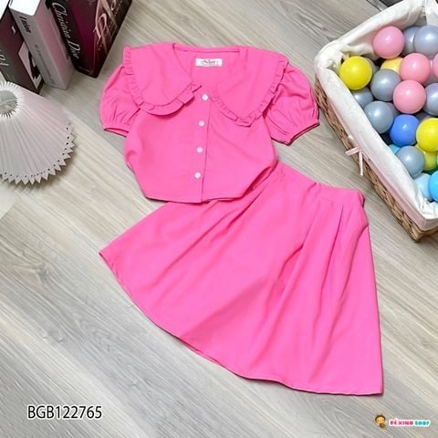 [XẢ KHO] Set áo cổ sen chân váy kate dễ thương cho bé gái BGB122765
