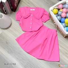 Set áo cổ sen chân váy kate dễ thương cho bé gái BGB122765