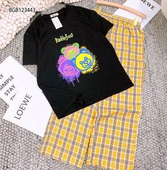 Set áo in gấu quần ống suông dễ thương cho bé gái BGB123443