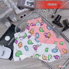 [XẢ KHO] Set áo nón dài tay AmongUs dễ thương cho bé gái BGB123002