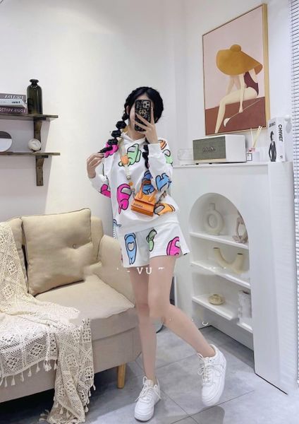 [XẢ KHO] Set áo nón dài tay AmongUs dễ thương cho bé gái BGB123002