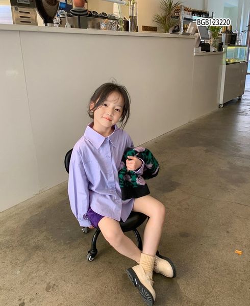 Set áo sơ mi quần kaki dễ thương cho bé gái đi chơi BGB123220