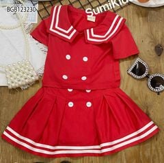Set áo váy thuỷ thủ dễ thương cho bé gái đi chơi BGB123230