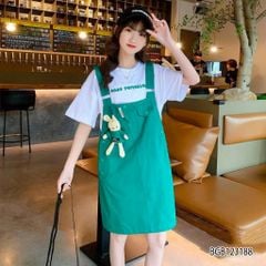 [XẢ KHO] Set áo yếm kaki gấu dễ thương cho bé gái BGB123188