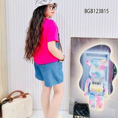 Set áo yếm phối jeans dễ thương cho bé gái BGB123814