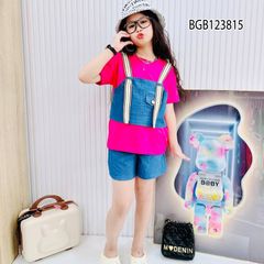 Set áo yếm phối jeans dễ thương cho bé gái BGB123814