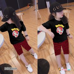 Set áo thun in bé gái RESTYLE quần legging BGB122644